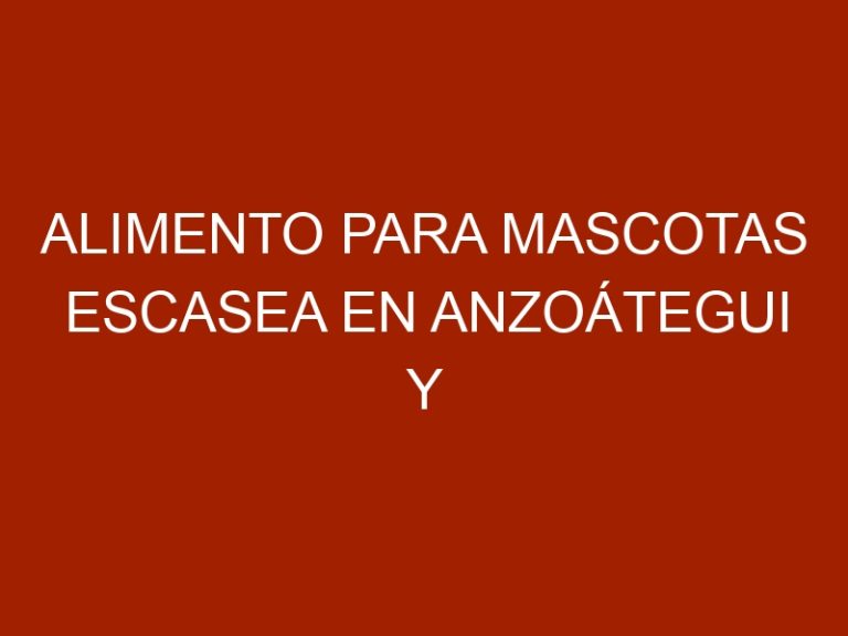 Alimento para mascotas escasea en Anzoátegui y Nueva Esparta