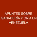 Apuntes sobre ganadería y cría en Venezuela
