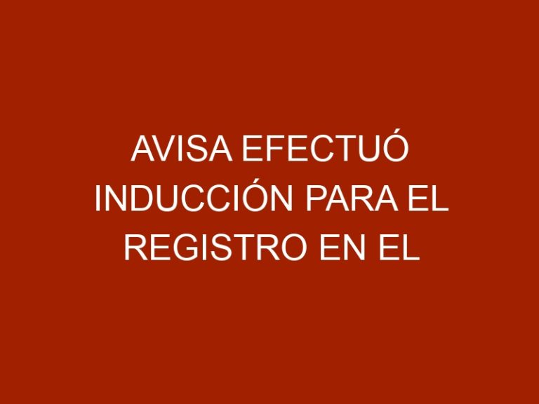 AVISA efectuó inducción para el registro en el SIGESAI