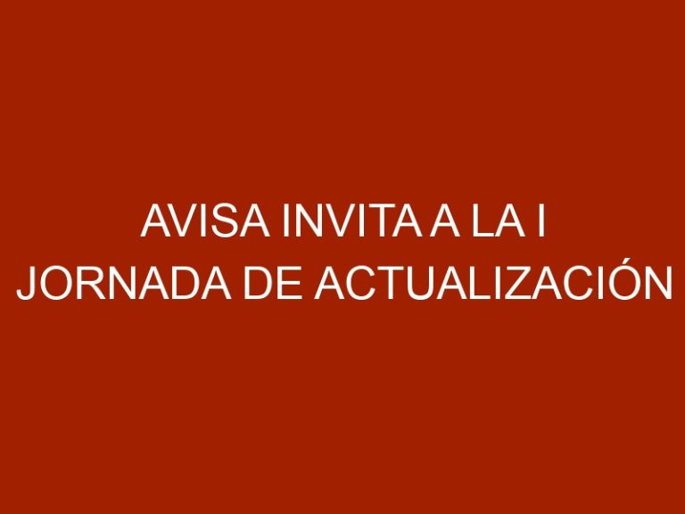 AVISA invita a la I Jornada de Actualización Científica en Medicina y Producción Caprina
