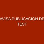Avisa publicación de test