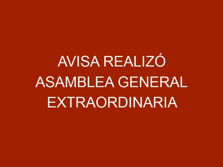AVISA realizó Asamblea General Extraordinaria 2023