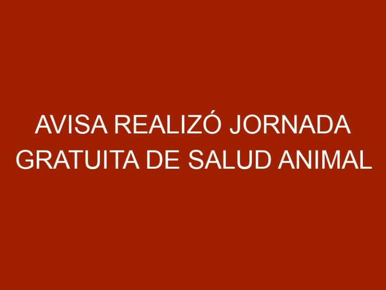 AVISA realizó Jornada Gratuita de Salud Animal en Maracay