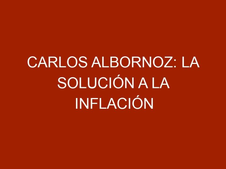 Carlos Albornoz: La solución a la inflación está en los campos venezolanos