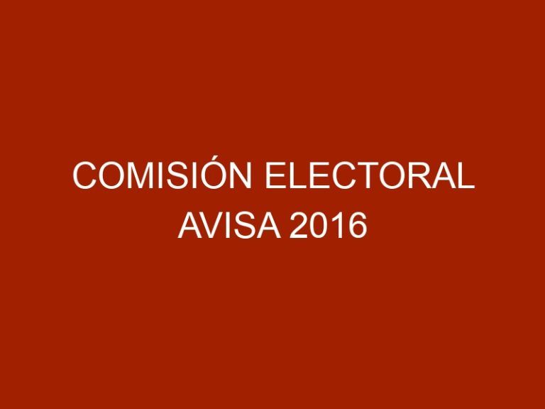 Comisión Electoral AVISA 2016
