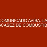 Comunicado AVISA: La escasez de combustible afecta al sector primario