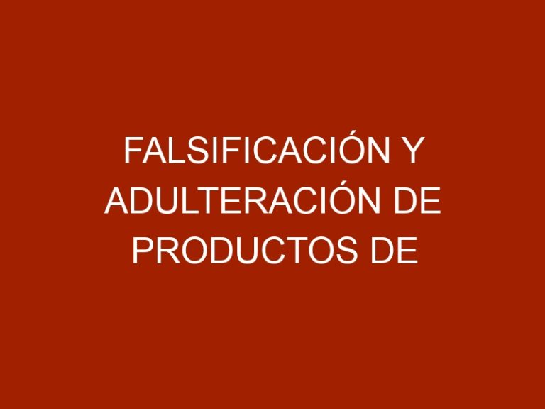 Falsificación y adulteración de productos de uso veterinario