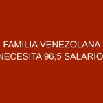 Familia venezolana necesita 96,5 salarios mínimos para satisfacer la canasta alimentaria