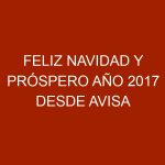 Feliz Navidad y Próspero Año 2017 desde AVISA