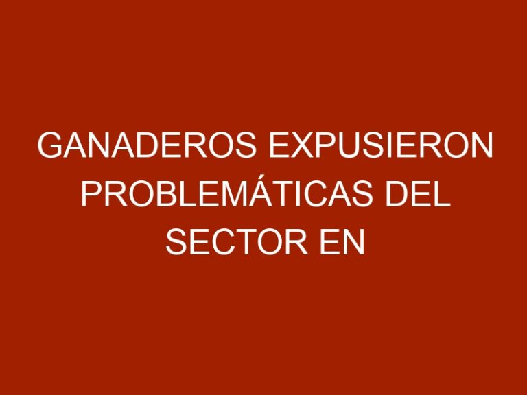 Ganaderos expusieron problemáticas del sector en el Pleno Ganadero
