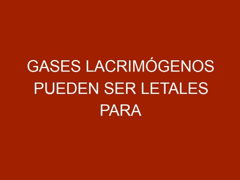 Gases lacrimógenos pueden ser letales para perros y gatos