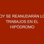 Hoy se reanudarán los trabajos en el Hipódromo de La Rinconada