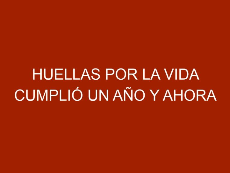 Huellas por La Vida cumplió un año y ahora buscan sede