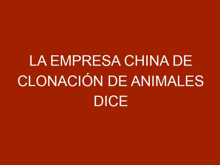 La empresa china de clonación de animales dice estar preparada para clonar humanos