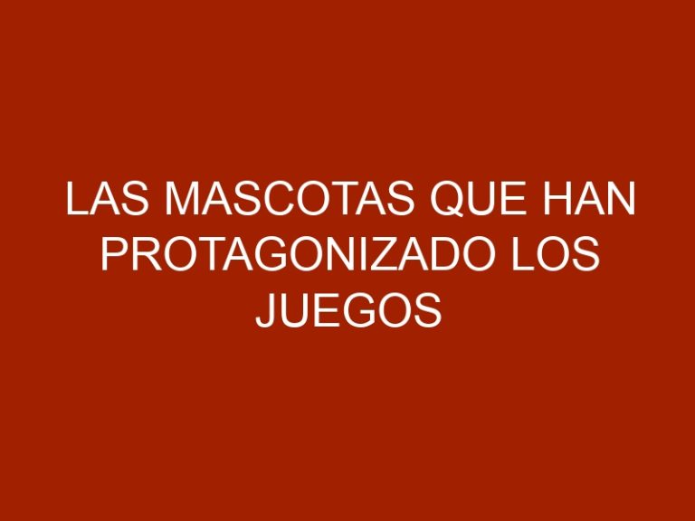 Las mascotas que han protagonizado los Juegos Olímpicos