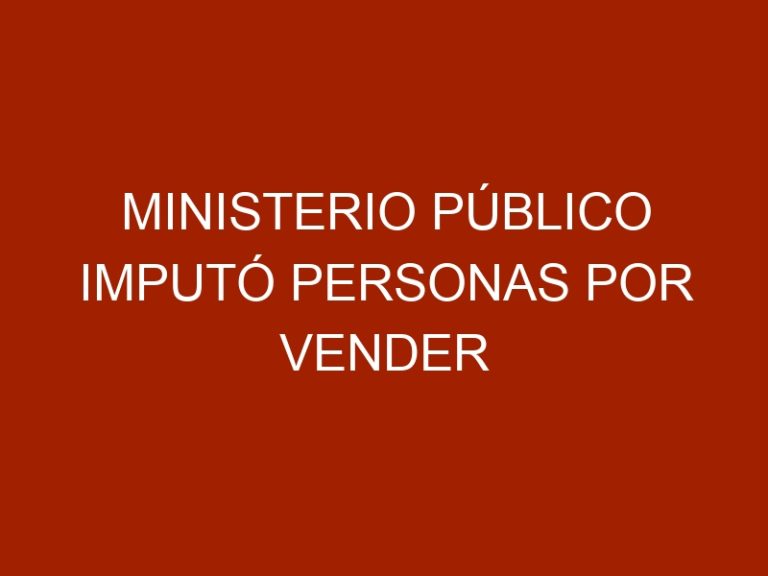 Ministerio Público imputó personas por vender carne de animales silvestres