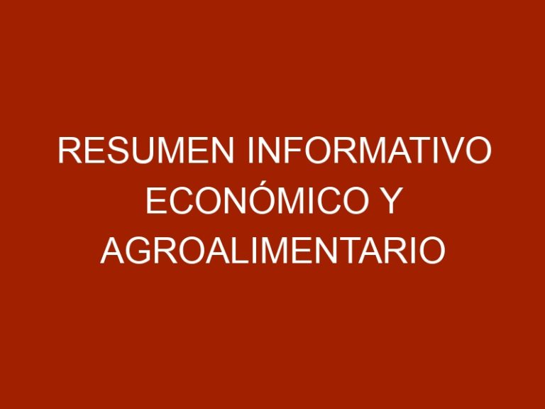 Resumen Informativo Económico y Agroalimentario al 11 de junio