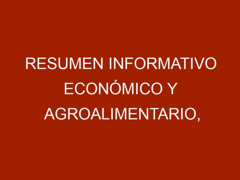 Resumen Informativo Económico y Agroalimentario, del 17 al 23 de octubre de 2023