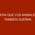 Sera que los animales también sueñan
