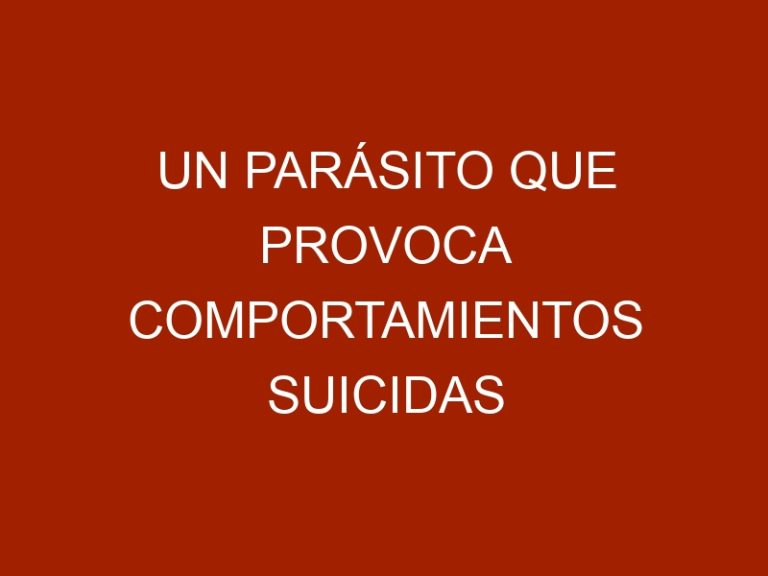 Un parásito que provoca comportamientos suicidas en animales